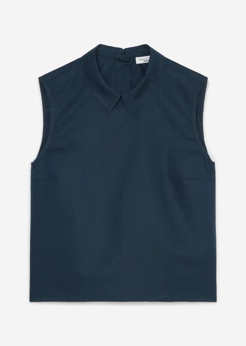 Sleeveless blouse regular — Navy Teal