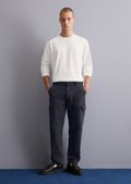 【CHIMALA】ORGANIC COTTON DENIM COARGO Simiz Denim Cargo Jeans (APA721WL-COATED-YELLOW)
