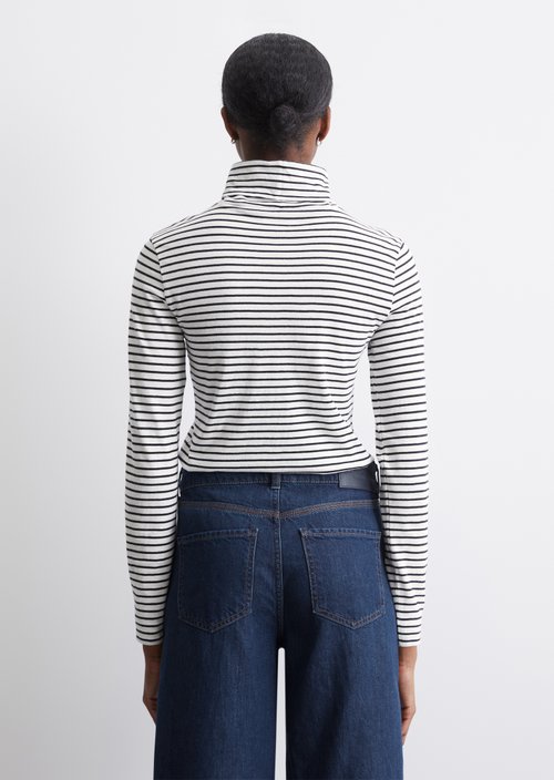 Turtleneck longsleeve slim — Offwhite