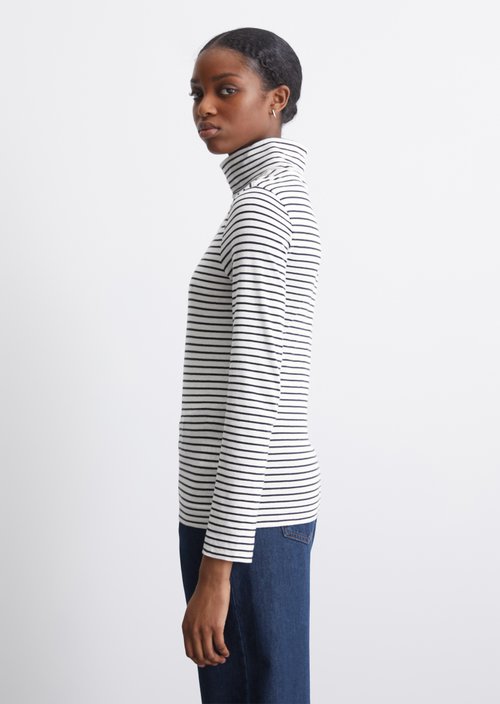Turtleneck longsleeve slim — Offwhite