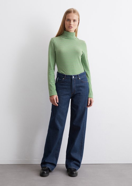 Turtleneck longsleeve slim — Medium Green