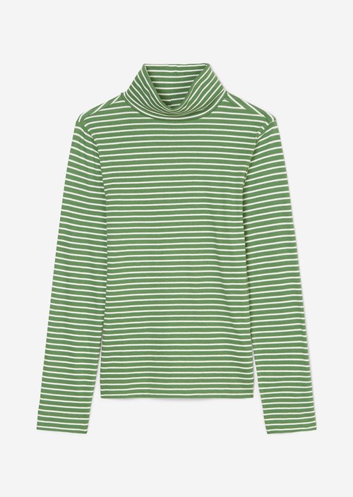 Turtleneck longsleeve slim — Medium Green