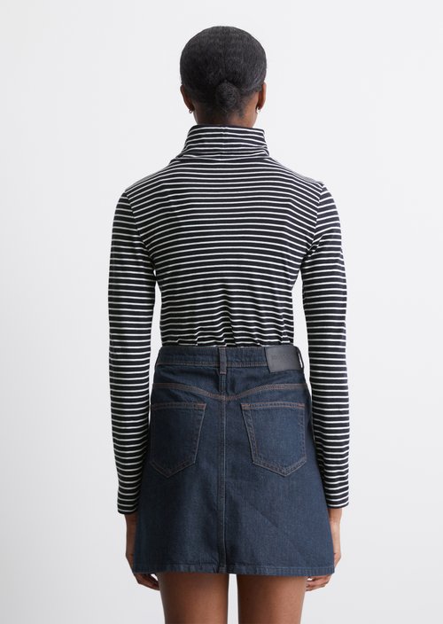 Turtleneck longsleeve slim — Dark Blue