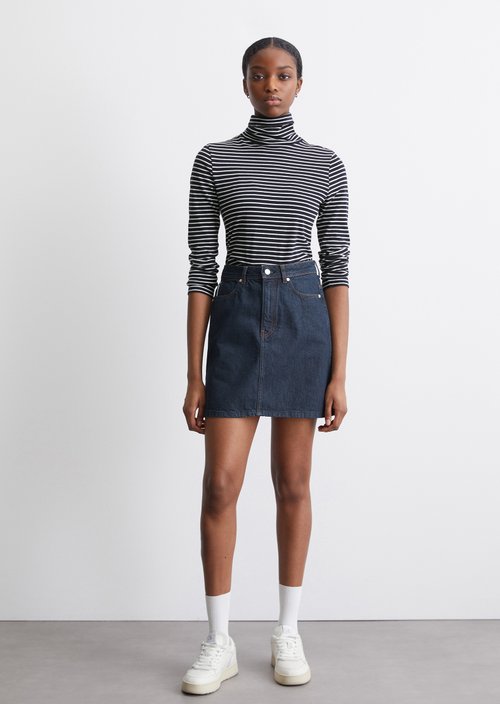 Turtleneck longsleeve slim — Dark Blue