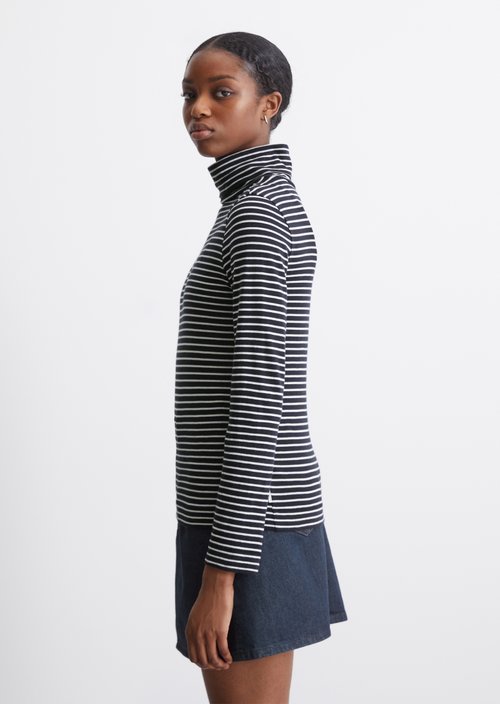 Turtleneck longsleeve slim — Dark Blue
