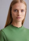Marc O'Polo Geribde longsleeve slim, Dames, groen, Xl, 96% Katoen, 4% Elasthaan