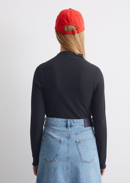 Ribbed longsleeve slim — Blue Depths