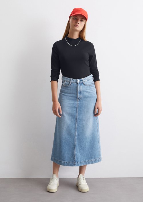 Ribbed longsleeve slim — Blue Depths