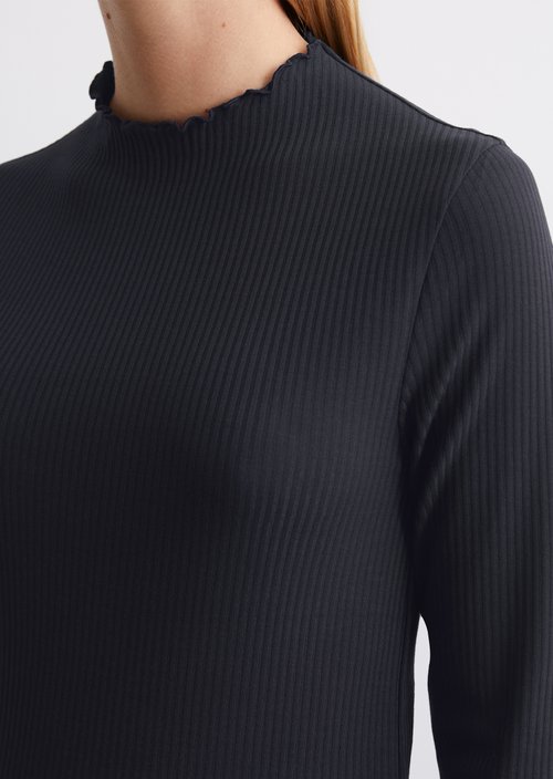Ribbed longsleeve slim — Blue Depths