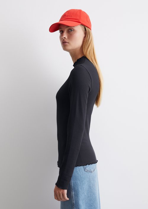 Ribbed longsleeve slim — Blue Depths