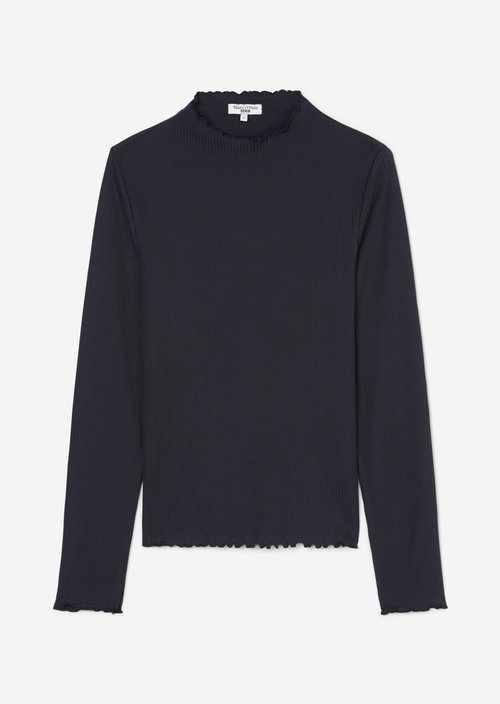 Ribbed longsleeve slim — Blue Depths