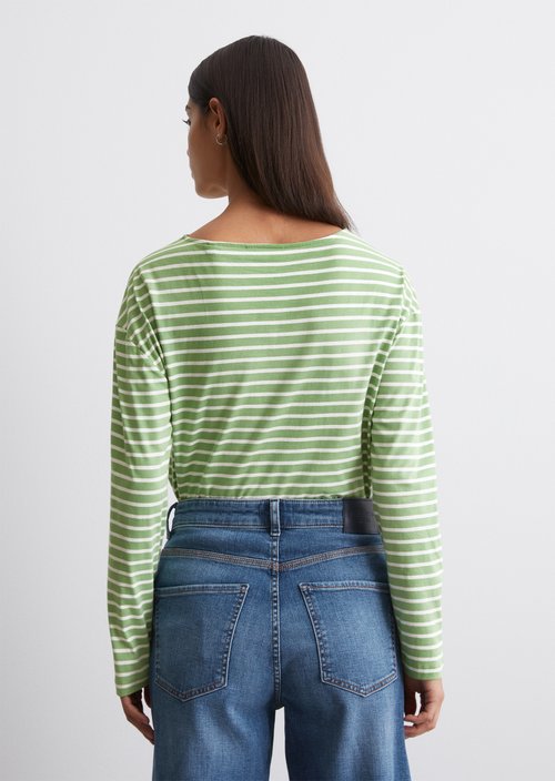 Breton shirt relaxed — Medium Green
