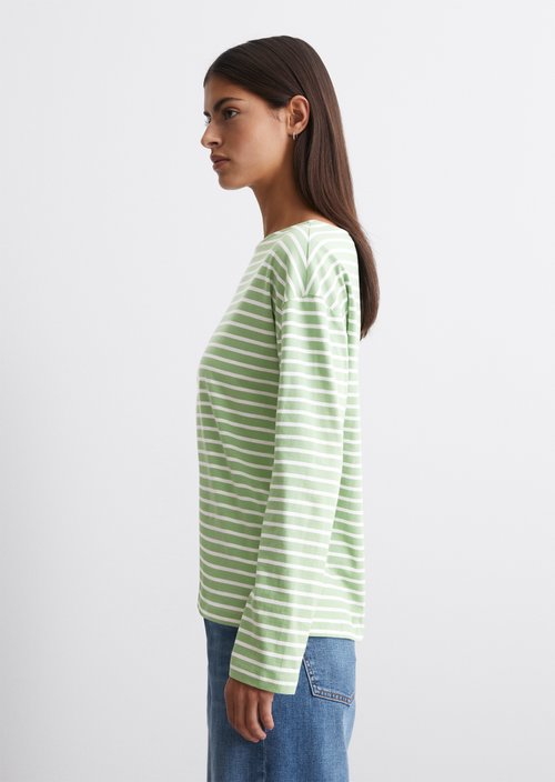 Breton shirt relaxed — Medium Green
