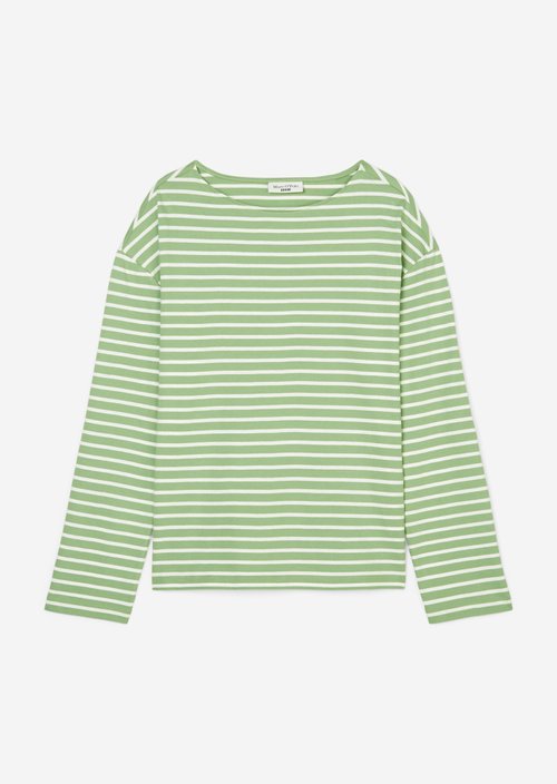 Breton shirt relaxed — Medium Green