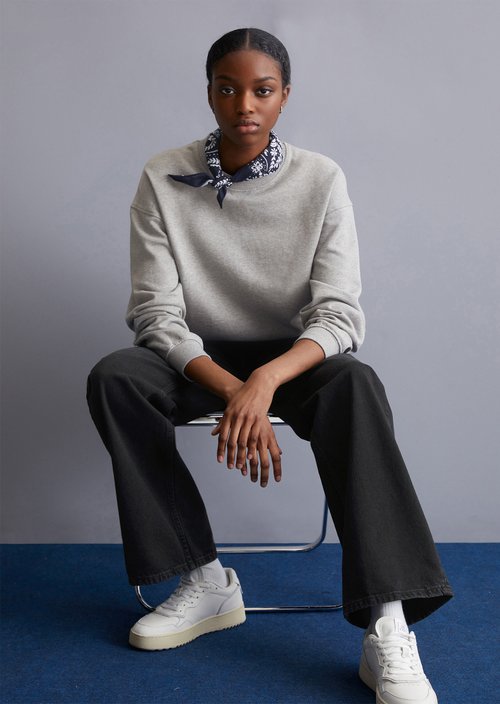 Oversized sweatshirt — Stone Melange