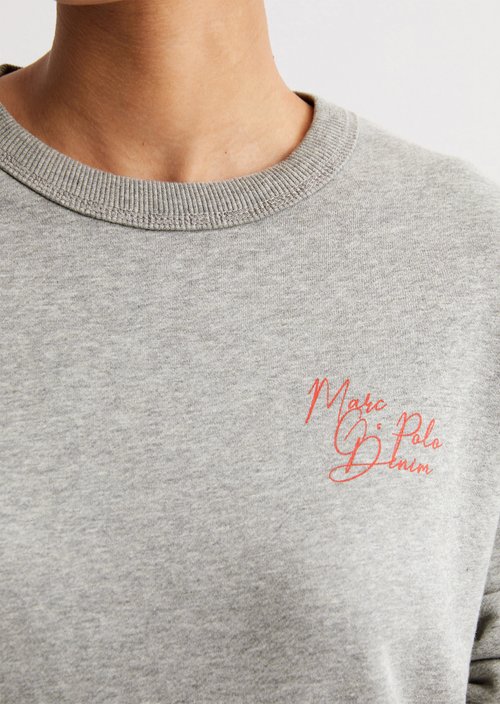 Long relaxed sweatshirt — Stone Melange