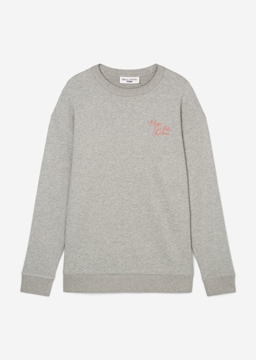 Long relaxed sweatshirt — Stone Melange