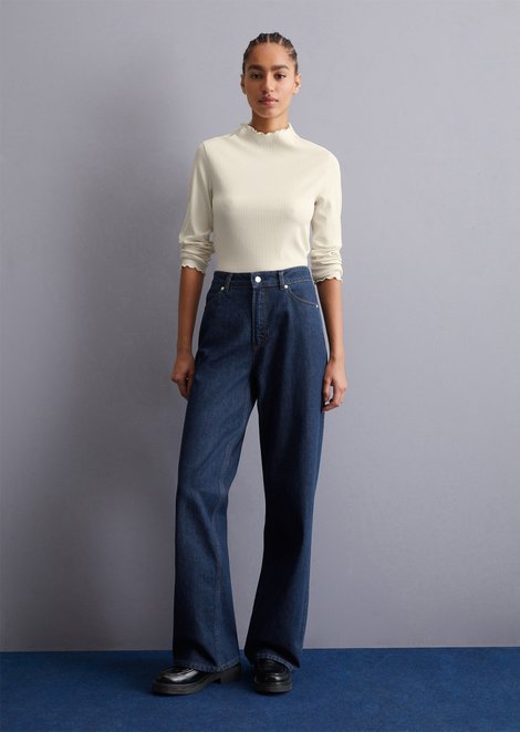 Marc O'Polo Jeans model Tomma wijd, Dames, blauw, 25/32, 100% Katoen