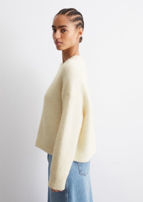 V-neck sweater loose — Chalky Sand