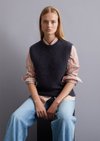 Marc O'Polo Pullunder regular, Damen, blau, Gr. xs, 36% Schurwolle, 31% Polyamid, 15% Polyester, 15% Mohair, 3% Elasthan