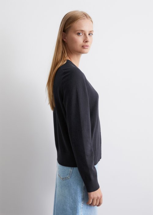 Relaxed cardigan — Blue Depths