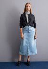 Marc O'Polo Cardigan relaxed, Damen, blau, Gr. l, 58% Baumwolle, 25% Polyamid, 17% Polyester