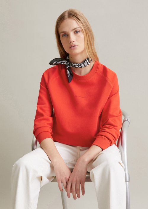 DfC Sweatshirt relaxed — Vermillion Red