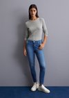 Marc O'Polo Jeans model Kaj skinny cropped, Dames, blauw, 26/30, 98% Katoen, 2% Elasthaan