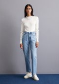 Jeans model Onna straight cropped without stretch - blue