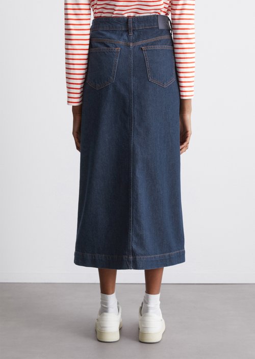Relaxed maxi denim skirt — Dark Blue (alternate view)