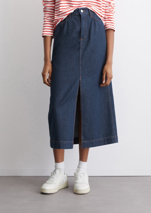 Relaxed maxi denim skirt — Dark Blue