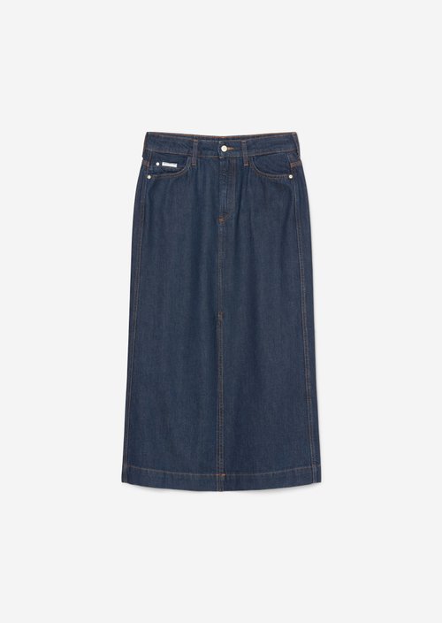 Relaxed maxi denim skirt — Dark Blue