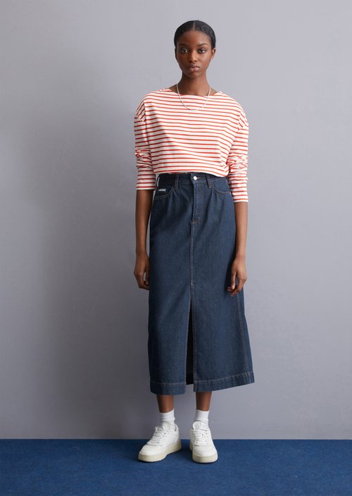 Relaxed maxi denim skirt — Dark Blue