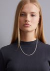 Marc O'Polo Longsleeve met opstaande kraag slim, Dames, blauw, Xs, 95% Katoen, 5% Elasthaan