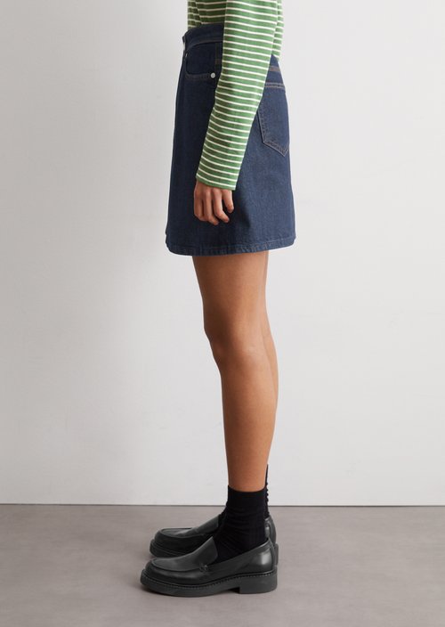 Regular mini denim skirt — Dark Blue