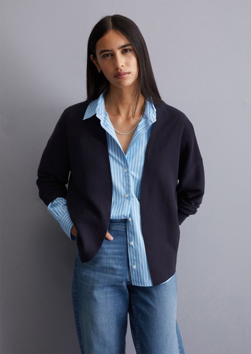 DfC Cardigan relaxed — Blue Depths
