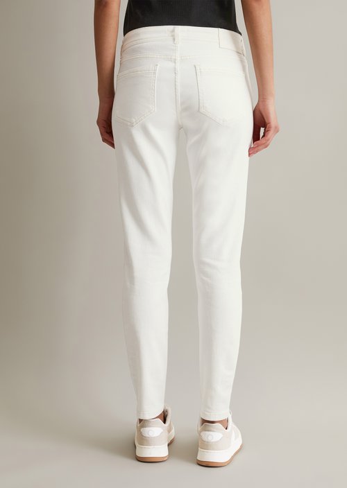 Jeans model Alva slim cropped — White