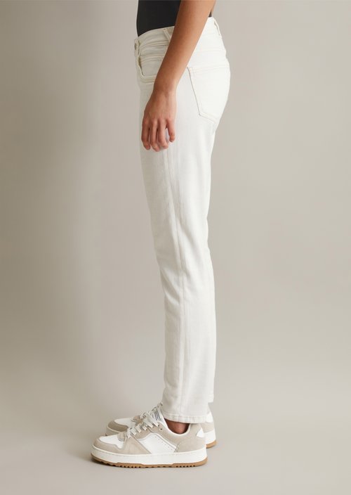Jeans model Alva slim cropped — White