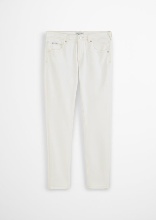 Jeans model Alva slim cropped — White
