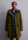 Marc O'Polo Outdoor-Parka regular, Damen, braun, Gr. xl, 98% Baumwolle, 2% Elasthan