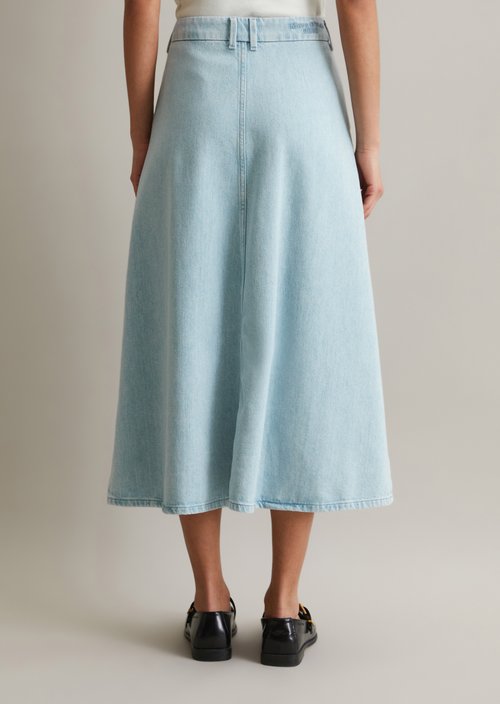 A-shape denim skirt — Light Blue (alternate view)