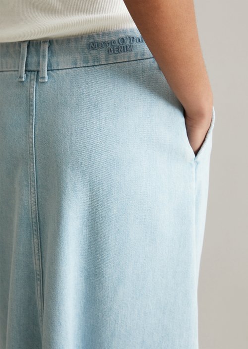 A-shape denim skirt — Light Blue