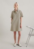 Abito in denim regolare in cotone biologico a righe bianco Abiti MARC O POLO
