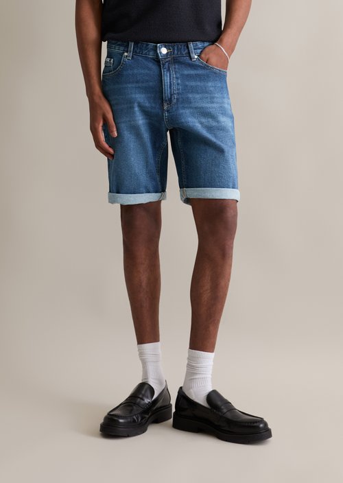 Jeans shorts model Mats tapered — Medium Blue