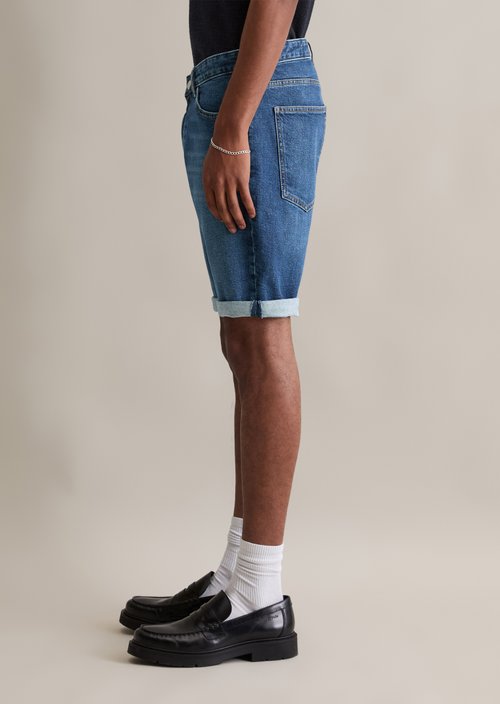 Jeans shorts model Mats tapered — Medium Blue