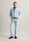 Marc O'Polo Jeans overhemd, Heren, blauw, L, 78% Katoen, 22% Lyocell