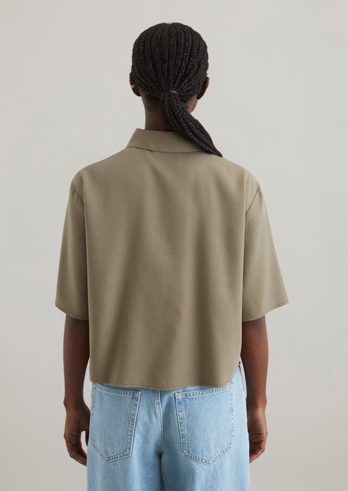 Crop blouse relaxed — Dusky Green