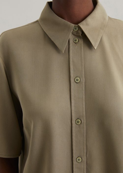 Crop blouse relaxed — Dusky Green