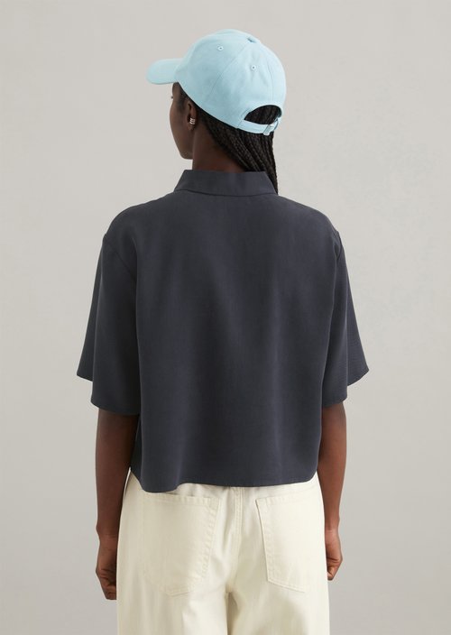 Crop blouse relaxed — Blue Depths