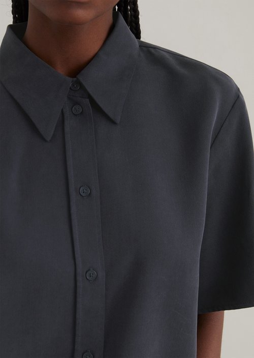 Crop blouse relaxed — Blue Depths